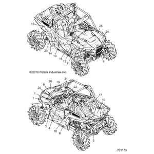 Decal-Rr.Fndr,Btm,Xp,Right by Polaris 7183169 OEM Hardware P7183169 Off Road Express