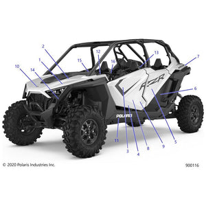 Decal-Rr,Fndr,Proxp,Lh by Polaris 7193183 OEM Hardware P7193183 Off Road Express