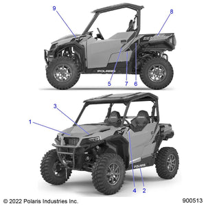 Decal-Rr.Fndr,Side,Mid,Lh by Polaris 7198776 OEM Hardware P7198776 Off Road Express