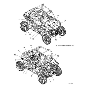 Decal-Rr.Fndr,Side,Top,Rzr,Right by Polaris 7185869 OEM Hardware P7185869 Off Road Express