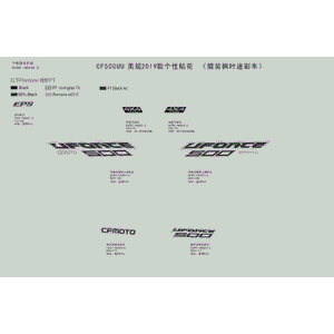 Decal Set by CF Moto 5UR0-190020-20000 OEM Hardware 5UR0-190020-20000 Northstar Polaris