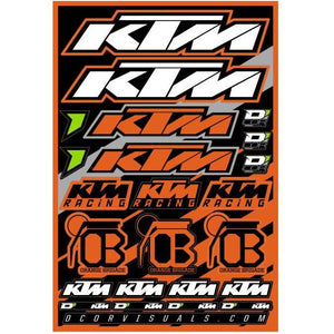 Decal Sheet Ktm By D'Cor 40-30-100 Decal Sheet 862-30100 Western Powersports