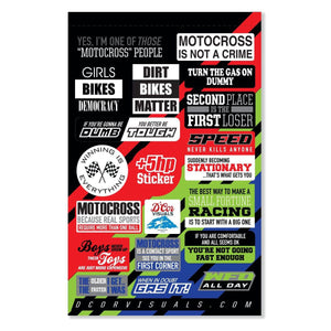 Decal Sheet Moto Talk 2 4 Mil By D'Cor 40-90-121 Decal Sheet 862-4090121 Western Powersports