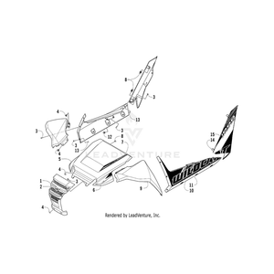 Decal,Side-Lower-Wc-Blk-Rh By Arctic Cat 3411-118 OEM Hardware 3411-118 Off Road Express