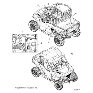 Decal-Warn,Seatblt/Drv/Ride,Tr by Polaris 7187405 OEM Hardware P7187405 Off Road Express