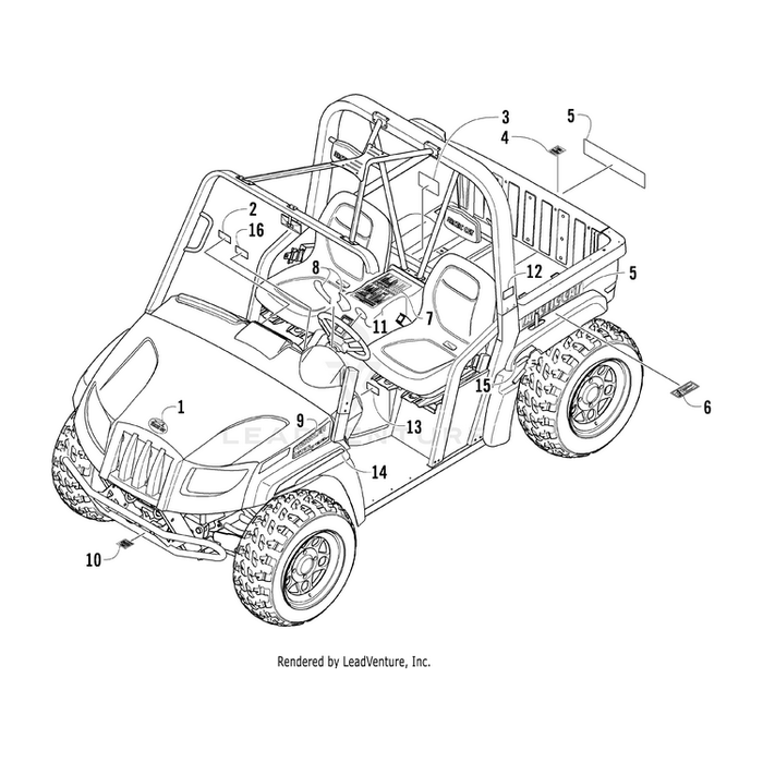 Decal,Warning-Console (#345) By Arctic Cat