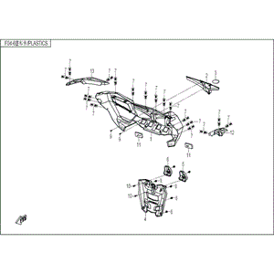 Deco Panel Rear (Pearl White) by CF Moto 7000-043212-0V20 OEM Hardware 7000-043212-0V20 Northstar Polaris