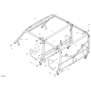 Deep Black, Central Cage Assy by Can-Am 715006667 OEM Hardware 715006667 Off Road Express Drop Ship