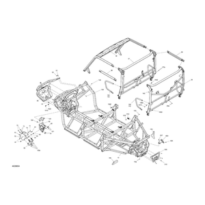 Deep Black, Central Cage by Can-Am 705209722 OEM Hardware 705209722 Off Road Express Drop Ship