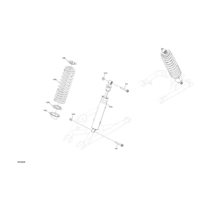 Deep Black, Compression Spring by Can-Am 706005051 OEM Hardware 706005051 Off Road Express