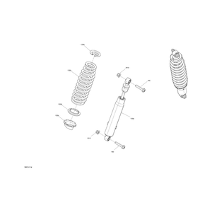 Deep Black, Compression Spring by Can-Am 706005162 OEM Hardware 706005162 Off Road Express Peach St