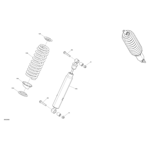 Deep Black, Compression Spring by Can-Am 706205274 OEM Hardware 706205274 Off Road Express