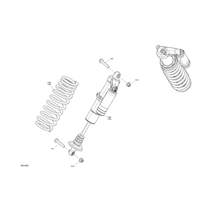 Deep Black, Front Compression Spring by Can-Am