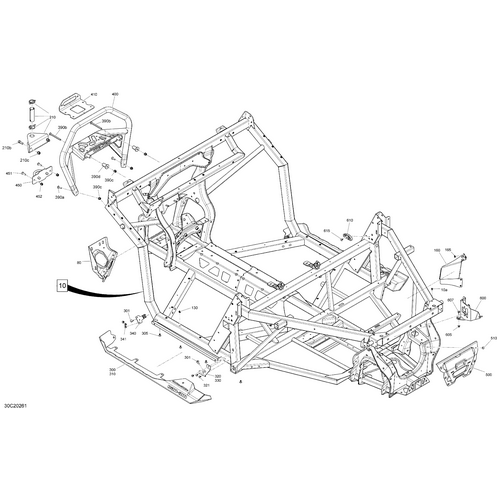 Deep Black, LH Guard Panel by Can-Am