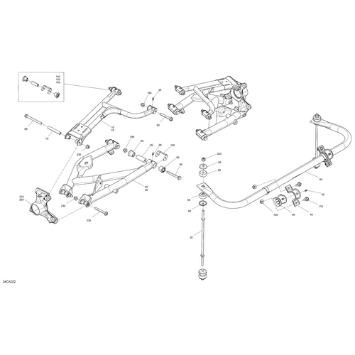 Deep Black, LH Lower Suspension Arm by Can-Am