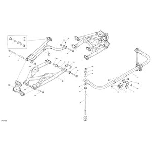 Deep Black, LH Upper Rear Suspension Arm by Can-Am 706004312 OEM Hardware 706004312 Off Road Express Peach St