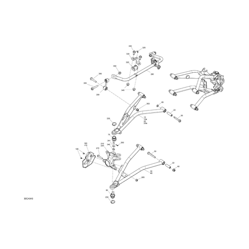 Deep Black, LH Upper Suspension Arm by Can-Am