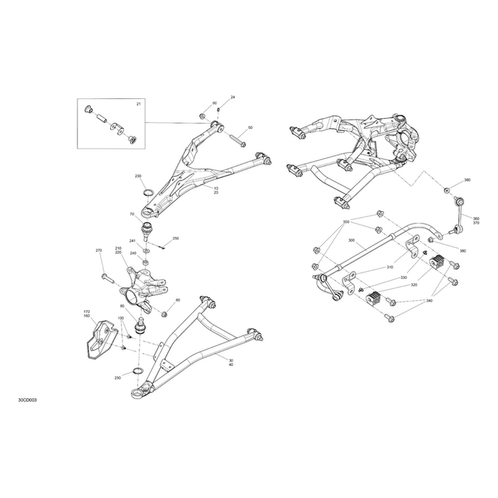 Deep Black, LH Upper Suspension Arm by Can-Am