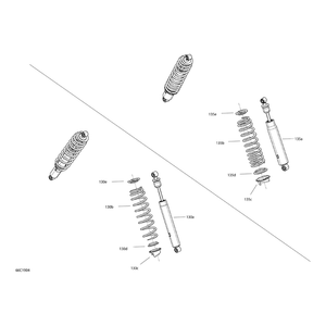 Deep Black, Rear Compression Spring by Can-Am 706003393 OEM Hardware 706003393 Off Road Express Peach St