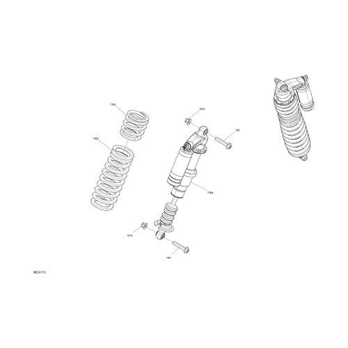 Deep Black, Rear Compression Spring by Can-Am