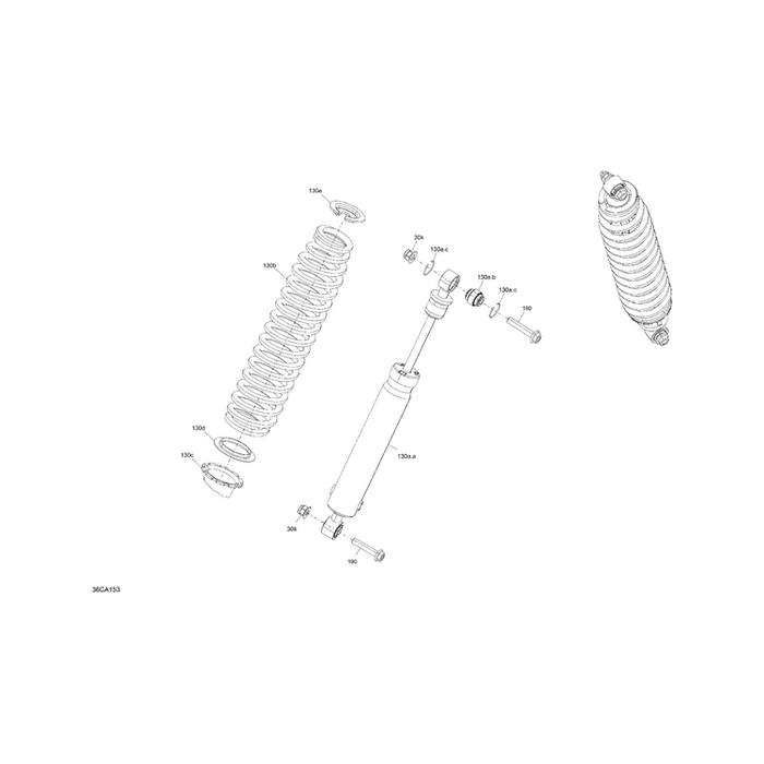 Deep Black, Rear Compression Spring by Can-Am