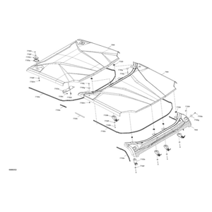 Deep Black, Rear Rigid Roof by Can-Am 705800680 OEM Hardware 705800680 Off Road Express Peach St