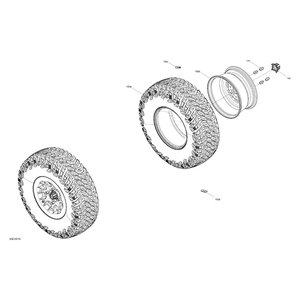 Deep Black,  Rim R14 X 7 by Can-Am 705402254 OEM Hardware 705402254 Off Road Express Peach St