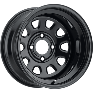 Delta Steel 12x7 Black Wheel w/ Sedona Coyote Tire by ITP 570-4205+57-9239 Premounted Wheel & Tire Kit 570-1052967 Western Powersports Drop Ship