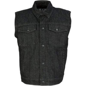 Denim Vest by Z1R Vest Parts Unlimited Drop Ship