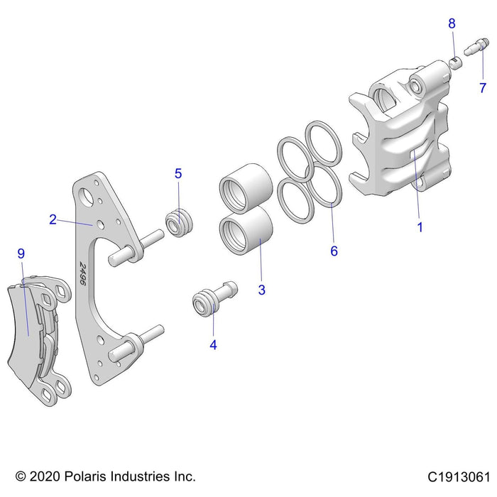 Disc Brake Caliper Assembly, 1 by Polaris