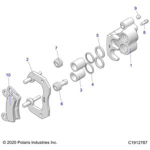 Disc Brake Caliper Assembly, Le by Polaris 1912786 OEM Hardware P1912786 Off Road Express