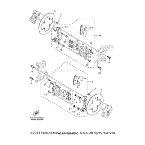 Disc, Brake (Left) by Yamaha 2HC-F582T-00-00 OEM Hardware 2HC-F582T-00-00 Off Road Express