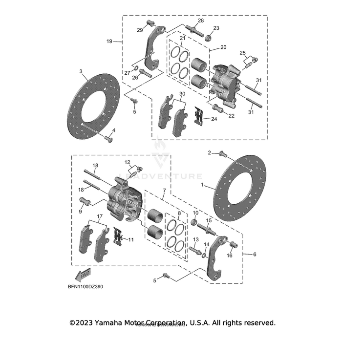 Disc, Brake (Left) by Yamaha