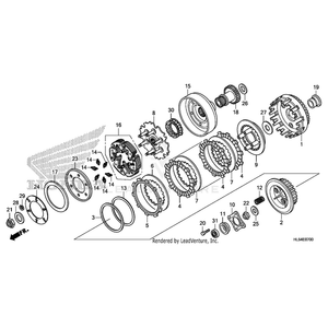 Disk, Clutch Friction by Honda 22201-HL5-A41 OEM Hardware 22201-HL5-A41 Off Road Express Peach St