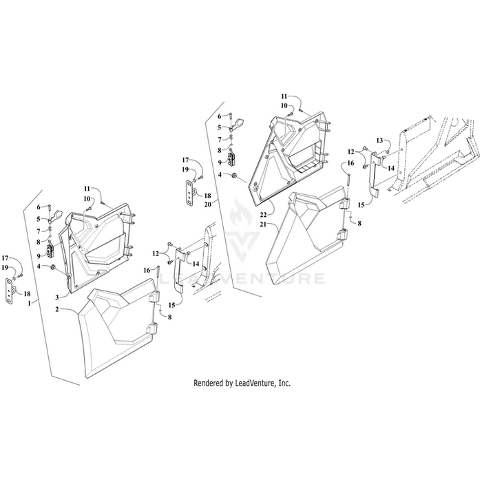 Door, Assembly - Rear - Left By Arctic Cat