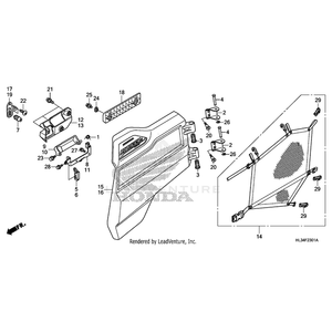 Door Set, Left Rear (Type1) (Wl) by Honda 73605-HL3-A00ZE OEM Hardware 73605-HL3-A00ZE Off Road Express Peach St