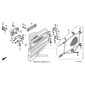 Door Set, Left Rear (Type2) (Wl) by Honda 73605-HL3-600ZB OEM Hardware 73605-HL3-600ZB Off Road Express Peach St