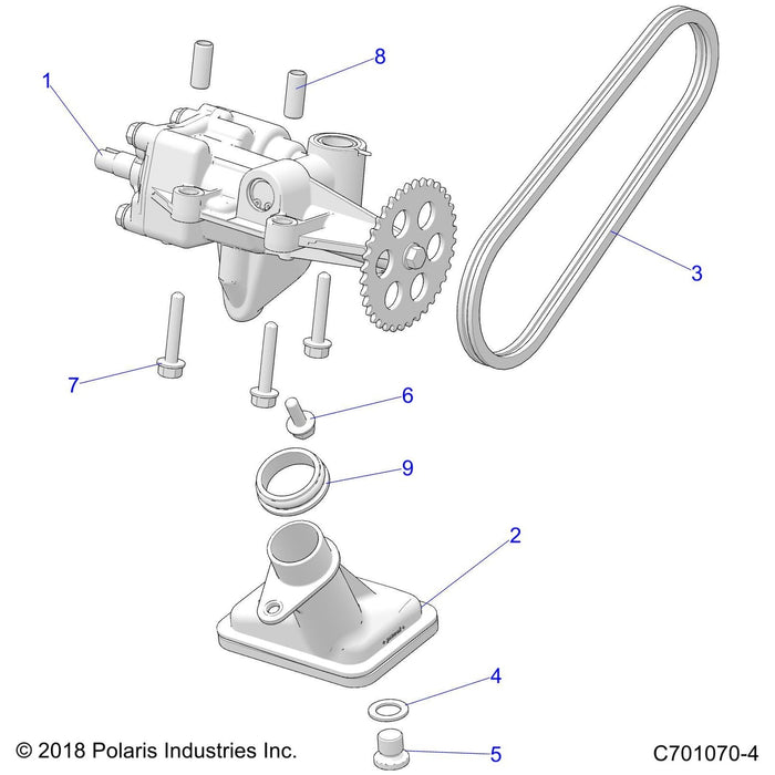 Dowel, Hollow, Oil Pump by Polaris