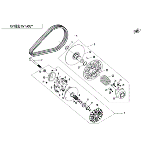 Drive Belt (Replaces 0180-055000-0003) by CF Moto 0180-055000-0004 OEM Hardware 0180-055000-0004 Northstar Polaris