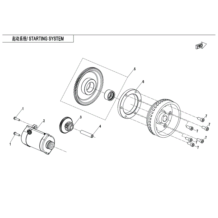 Driven Gear Assy Starter by CF Moto