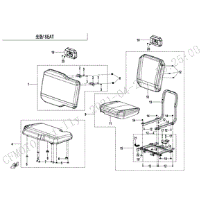 Drivers Seat Back Cushion by CF Moto 5ASV-131300-6000 OEM Hardware 5ASV-131300-6000 Northstar Polaris