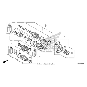 Driveshaft Assembly, Left Rear by Honda 42300-HL3-A02 OEM Hardware 42300-HL3-A02 Off Road Express Drop Ship