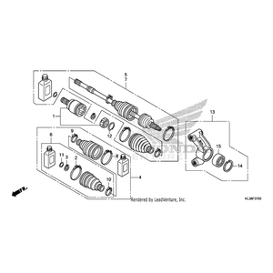 Driveshaft Set, Left Rear (Msds) by Honda 42350-HL3-A42 OEM Hardware 42350-HL3-A42 Off Road Express Drop Ship