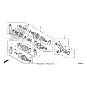 Driveshaft Set, Left Rear (Msds) by Honda 42350-HL5-A02 OEM Hardware 42350-HL5-A02 Off Road Express Drop Ship