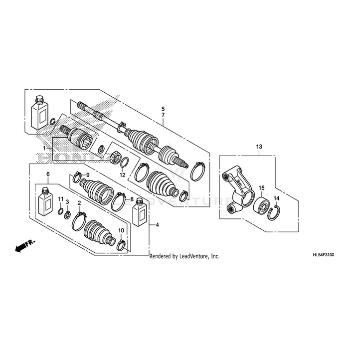 Driveshaft Set, Left Rear (Msds) by Honda