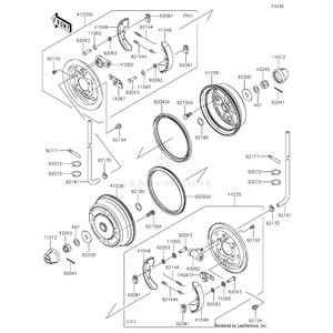 Drum,Front Brake by Kawasaki 41038-7501 OEM Hardware 41038-7501 Off Road Express Peach St