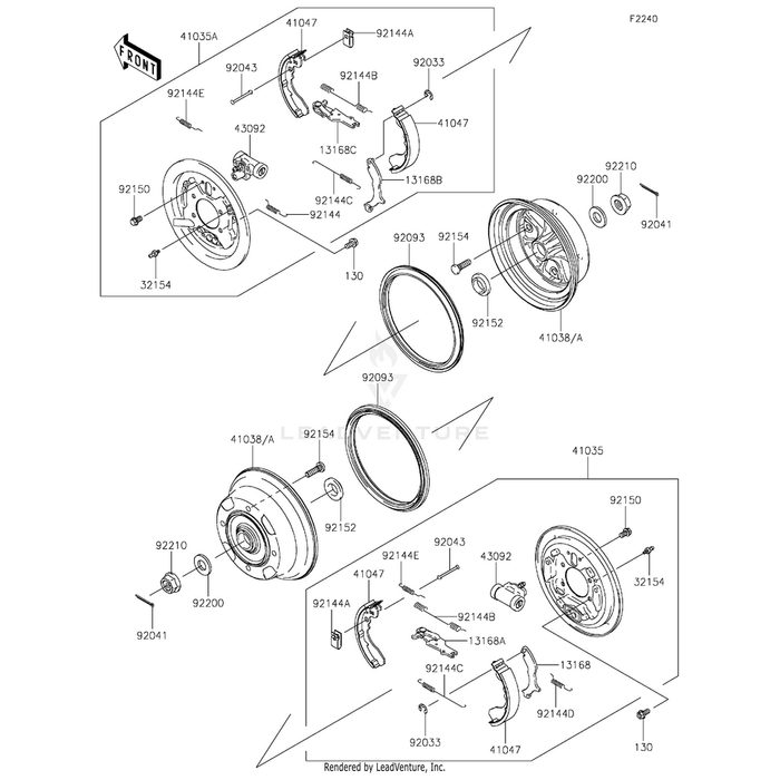 Drum,Rear Brake by Kawasaki