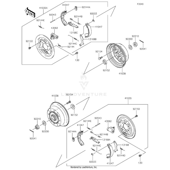 Drum,Rear Brake by Kawasaki