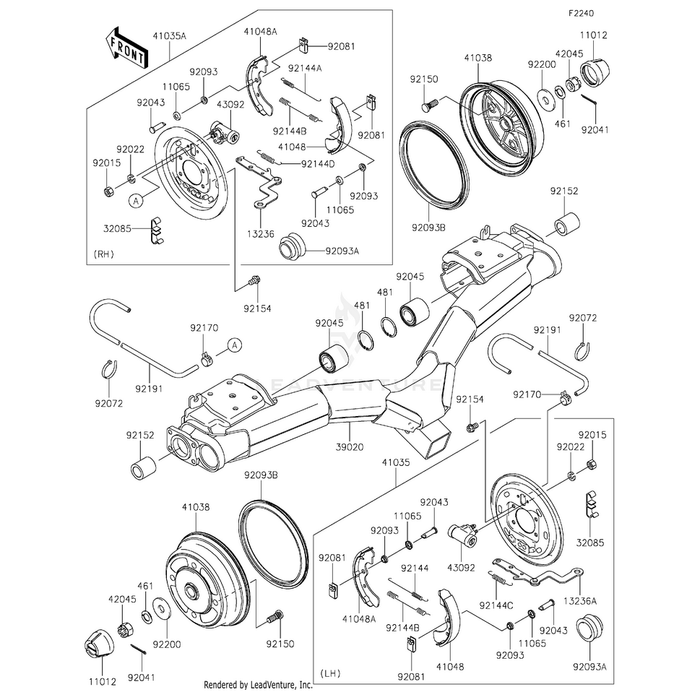 Drum,Rear Brake by Kawasaki