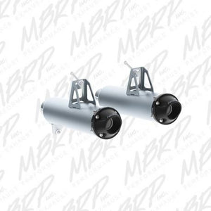 Dual Performance Slip-On Muffler Can by MBRP AT-9207PT Performance Muffler 241-10040 Western Powersports Drop Ship